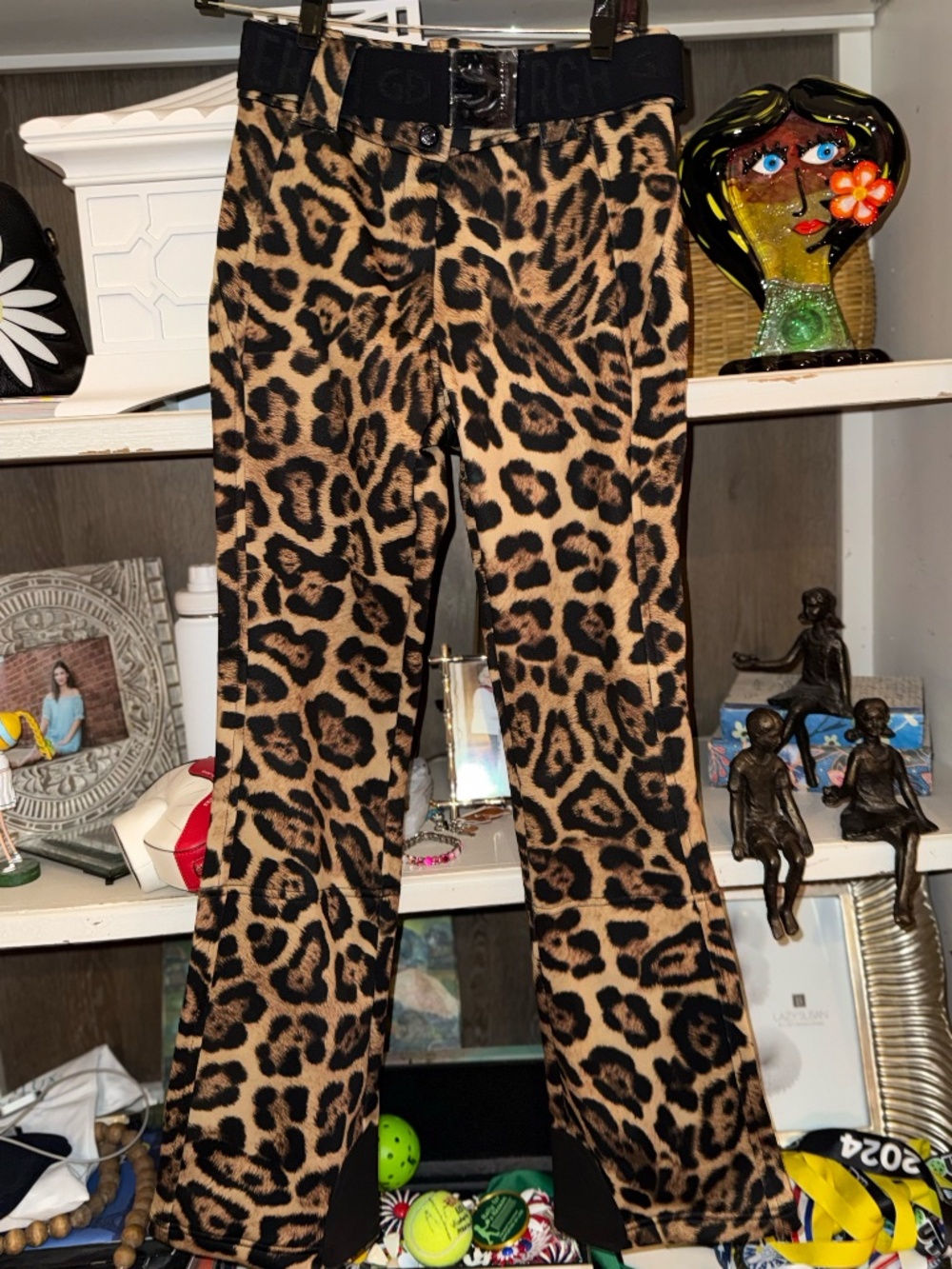 Goldbergh sz US 8 Minou ski pants animal print jaguar brown leopard nwt - Picture 8 of 9